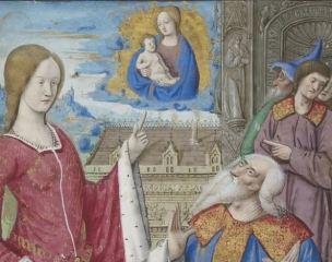 1500-05 Maitre des Triomphes de Petrarque Petites Heures d'Anne de Bretagne Gallica BNF NAL 3027 fol 19v detail