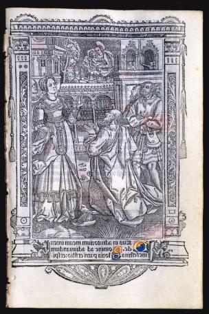 1512 Augustus and Tiburtine Sibyl - c 1512 Produced by Nicolas Higman for Simon Vostre in Paris, Use of Rome, coll priv inversee