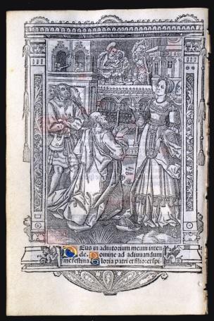 1512 Augustus and Tiburtine Sibyl - c 1512 Produced by Nicolas Higman for Simon Vostre in Paris, Use of Rome, coll priv