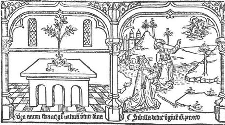 1468 Speculum humanae salvationis Sibilla vidit virginem cum puero Pays Bas Premiere ed latine inverse