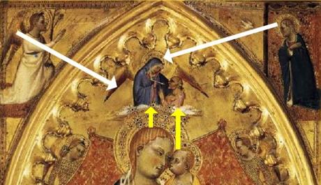 1391 ca Giovanni Del Biondo, la Vierge de l'Apocalypse avec Saints et Anges Pinacoteca vaticana detail