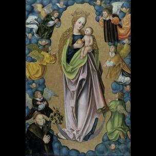 1523 avant Lucas Cranach der Altere Madonna auf der Mondsichel verehrt von dem Stifter Hieronymus Rudelauf Staedel Museum Frankfurt