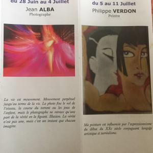 Programme estival expositions  « La Chapelle » Noyers sur cher Juin Juillet Août Septembre 2019