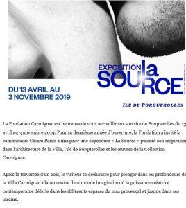 Fondation Carmignac à Porquerolles   Exposition La Source – jusqu’au 3 Novembre 2019