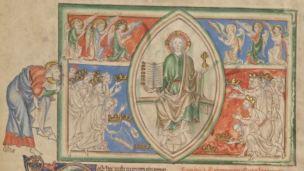 1255-60 Anglais getty museum Ms. Ludwig III 1 (83.MC.72) fol 4v The Vision of God