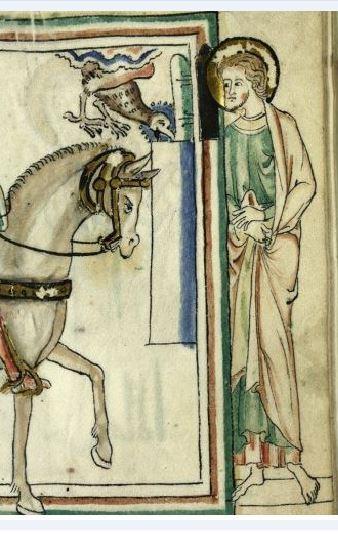 1260 ca BM Cambrai MS 422 fol 22r detail