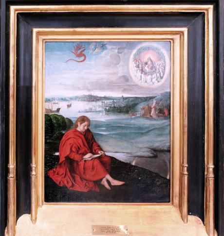 1520-40 Joos Van Cleve Saint Jean a Patmos Valenciennes, musée des BA photo JL Mazieres