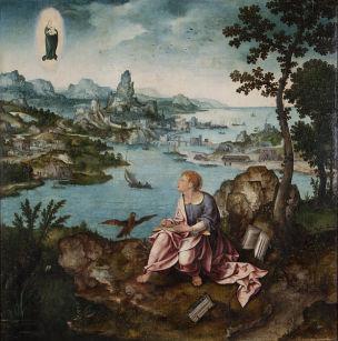 1520-30 Joos_ van_Cleve_and_Lucas_Gassel_-_St._John_the_Evangelist_on_Patmos University of Michigan Museum of Art