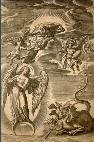 1614 Vestigatio arcani sensus in apocalypsi Ludovicus ab Alcazar, Anvers,grav Don Juan de Jauregui