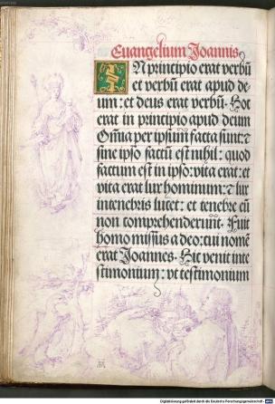 1515 Durer Vision Jean Livre de prieres de l'Empereur Maximilien I, Munich, Bayerische Staatsbibliothek, 2 L.impr.membr. 64, fol. 17v