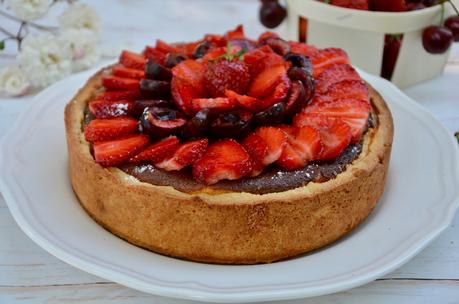 Tarte au fromage blanc et fruits rouges