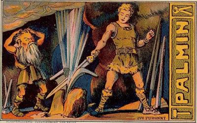 Siegfried dans les chromos Palmin : Siegfried chez Mime