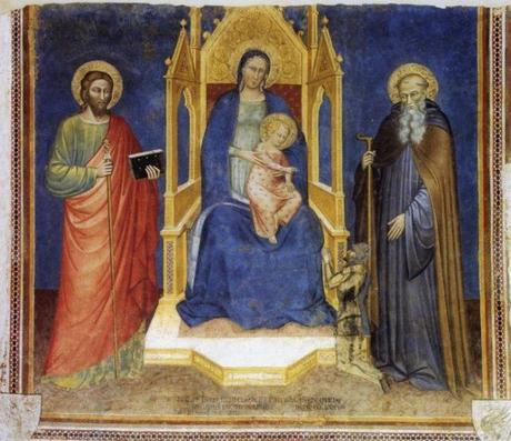 1377 Spinello Aretino - Madonna con Bambino in trono, Santi e donatore - - affresco staccato - Museo Diocesano, Arezzo