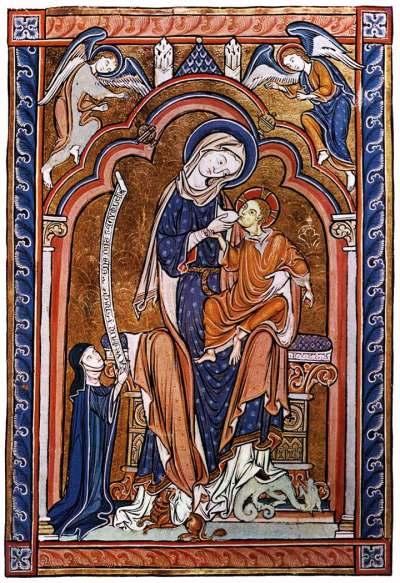 4-2 Le donateur-souris : seul, à gauche 1250 ca Amasbury psalter Ms. 6 All Sou
