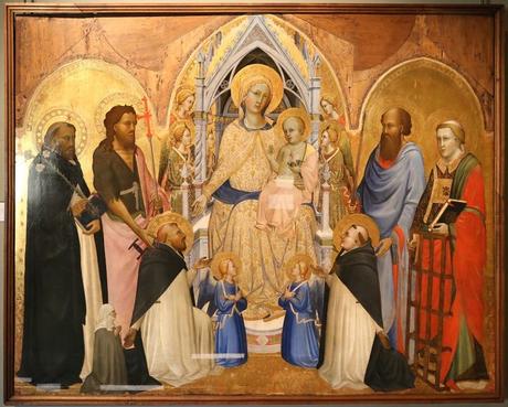 4-2 Le donateur-souris : seul, à gauche 1375 Agnolo_gaddi,_madonna_in_trono_e_santi,_,_da_s.m._novella_qa_firenze Galleria nazionale (Parma)