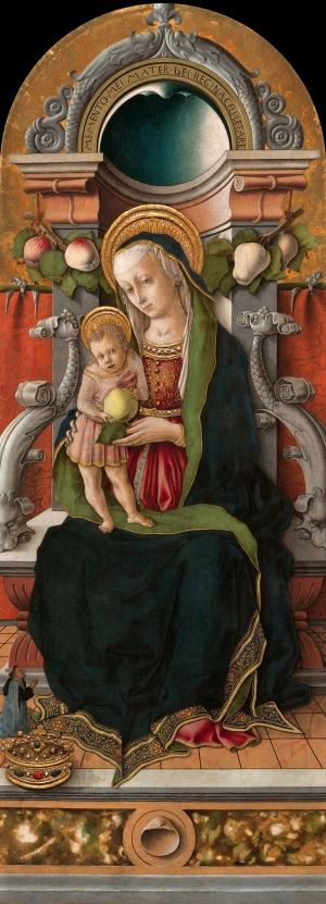 4-2 Le donateur-souris : seul, à gauche 1470 ca Crivelli_Madonna_and_Child_Enthroned_with_a_DonorNGA