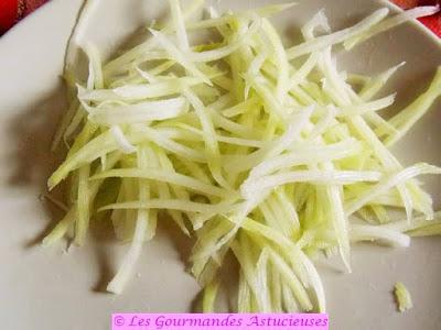 Salade aux lardons Vegan, chou-rave et radis