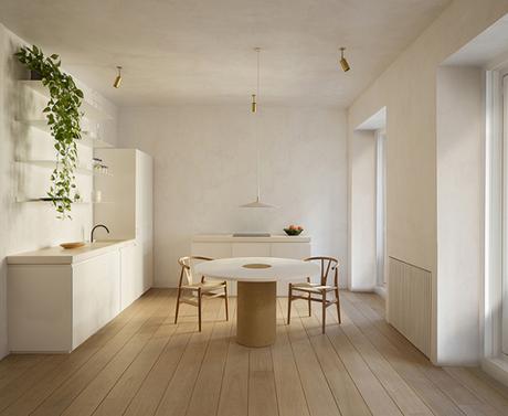 Casa C, une palette monochromatique pour unifier l’intérieur d’un appartement