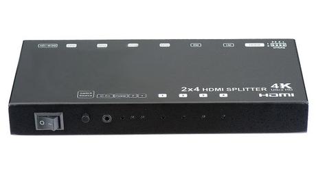 e-Boxx EFD-HDMI244-A-4K : un splitter HDMI 4K 2×4 avec extracteur audio