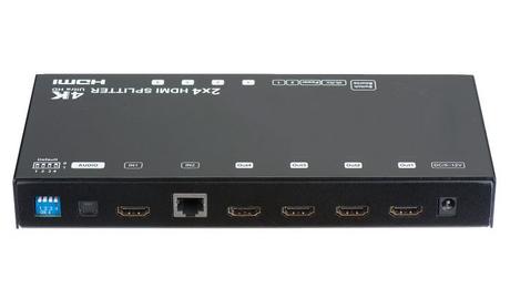 e-Boxx EFD-HDMI244-A-4K : un splitter HDMI 4K 2×4 avec extracteur audio