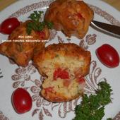 Mini cakes jambon-tomates-mozzarella-persil - Mes recettes et photos de gâteaux