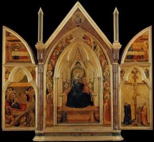1333 Bernardo_daddi,_altarolo_portatile maesta_angeli_e_donatori Loggia del Bigallo Florence
