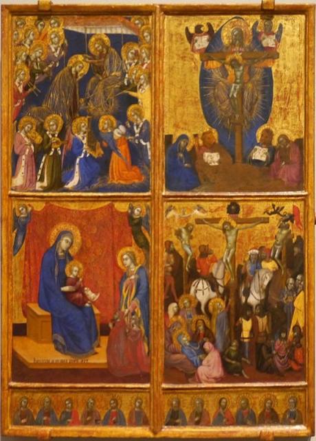 1374 Barnaba da Modena Scene della Vergine; La Trinità; la Crocifissione. National Gallery