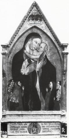 1387 Giovanni del Biondo, Madonna con Bambino e devoti della famiglia Compagni chiesa di San Felice a Ema Florence