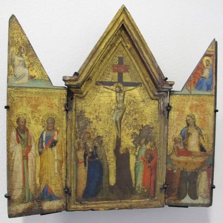 1335-40_ca Bernardo_daddi,_trittico_con_crocifissione,_annunciazione_e_santi,_. Kunstmuseum Bern