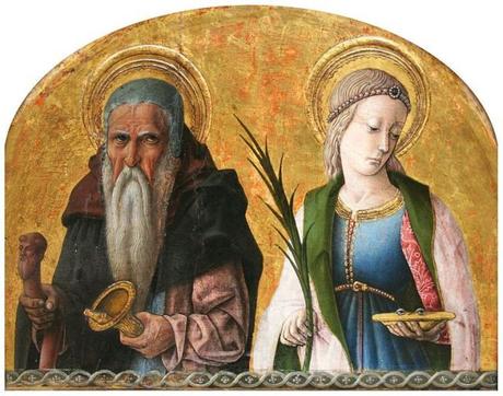 1470 ca Crivelli_Saints_Anthony_and_Lucia Muzeum Narodowe Cracovia