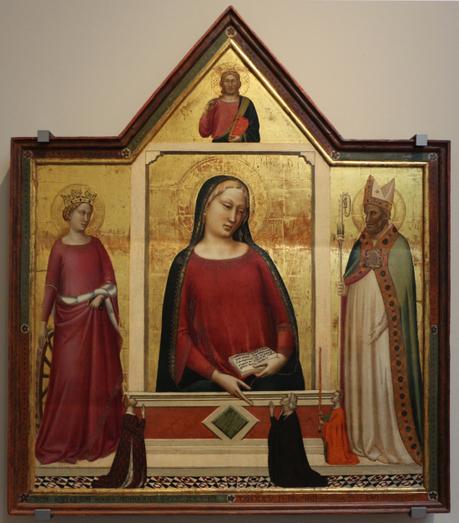 1335 Bernardo_daddi,_madonna_tra_s._caterina_e_s._zanobi_coi_donatori Museo dell'Opera del Duomo Florence