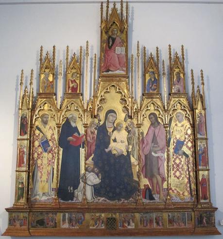 1440 Sano di Pietro Triitico di santa bonda tra angeli e donatori, Pinacoteca Nazionale, Siena