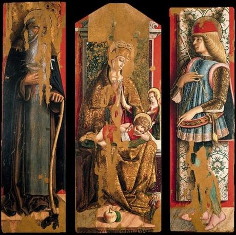 1472 Crivelli,second triptych of the Valle Castellamo Pinacoteca, Ascoli Piceno,