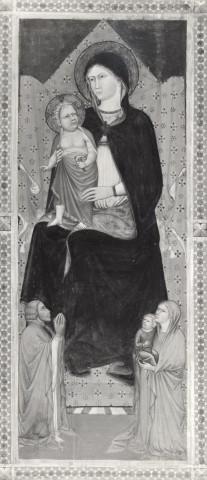 1400-10 Giovanni di Pietro da Napoli, Madonna con Bambino in trono e donatori Pinacoteca Nazionale, Siena