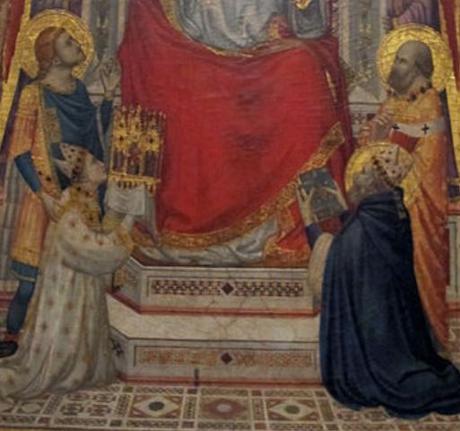 1330 ca Giotto_di_Bondone_-_The_Stefaneschi_Triptych Saint Pierre detail
