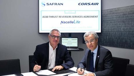 Safran signe un contrat de services avec Corsair pour la maintenance des inverseurs de poussée des A330ceo