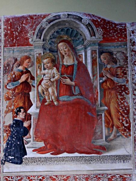 1485 Anonimo fiorentino angeli e donatore Chiesa di S. Maria delle Grazie, Santa Stia