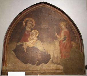 1350-99 Anonimo fiorentino sec. XIV, santa Caterina d'Alessandria e donatore Cappella Della Pura Chiesa di S. Maria Novella, Firenze