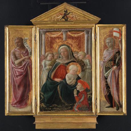 Virgin and Child, St John the Baptist, St George or St Ansanus, by Filippo Lippi