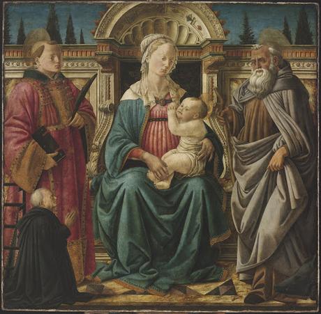 1470 Fra Diamante san Lorenzo, sant'Antonio Abate e Canon Carlo di Giovanni Casini Museo di Belle Arti Budapest