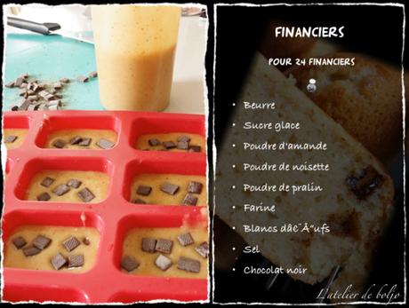 Financiers aux pépites de chocolat