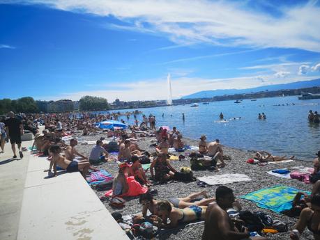 Une promenade dominicale sur «La plage» de Genève Une promenade dominicale sur «La plage» de Genève