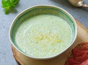 Soupe froide concombre menthe kéfir