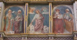 1475-99 Antoniazzo Romano Bon pasteur St. Gregoire Augustine, Jerome Ambroise Basilica di S. Giovanni in Laterano,