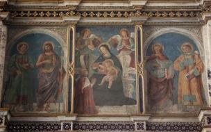 1475-99 Antoniazzo Romano St. Laurent, Jean Baptiste, Evang, Etienne,fresques du ciborium de Basilica di S. Giovanni in Laterano,