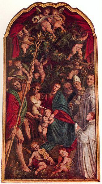 SVDS 1529-30 Ferrari Gaudenzio Madonna degli Aranci Chiesa di S. Cristoforo, Vercelli detail