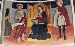 _SVDS 1482 Anonimo piemontese , tra san Giovanni Battista, san Giuliano e donatore Cappella di Madonna Lunga detail