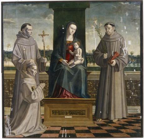 1510 ca Tommaso Aleni Madonna_col_bambino Antoine de Padoue Francois e il beato Amedeo Menez de Sylva Museo civico Cremona
