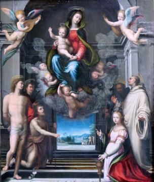 6-2 Le donateur-humain : en Italie, dans une Maesta Vierge de Ferry Carondelet Musee Conde Chantilly