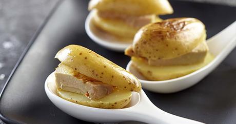 Bouchées de foie gras aux Ratte du Touquet & piment d’Espelette